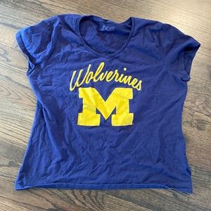 University of Michigan Blue T Shirt Women’s XL VGUC Russell